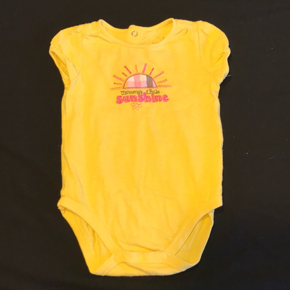 Yellow little girls onesie perfect for summer!